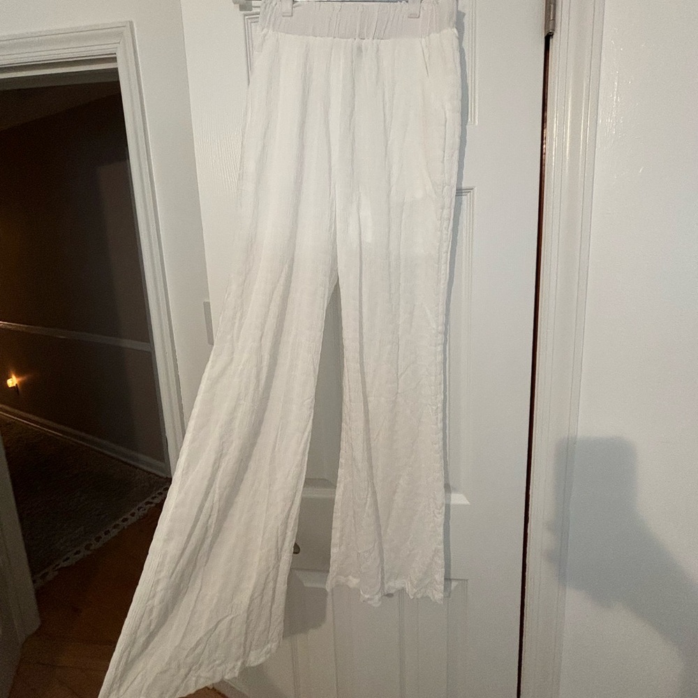 SHEIN White Wide Leg Pants